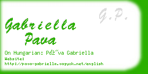 gabriella pava business card